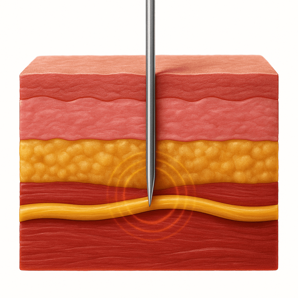 神経近傍刺鍼のイメージ